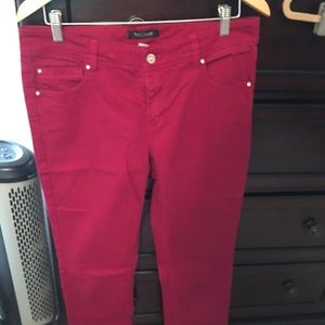 WHBM Skim leg red jeans